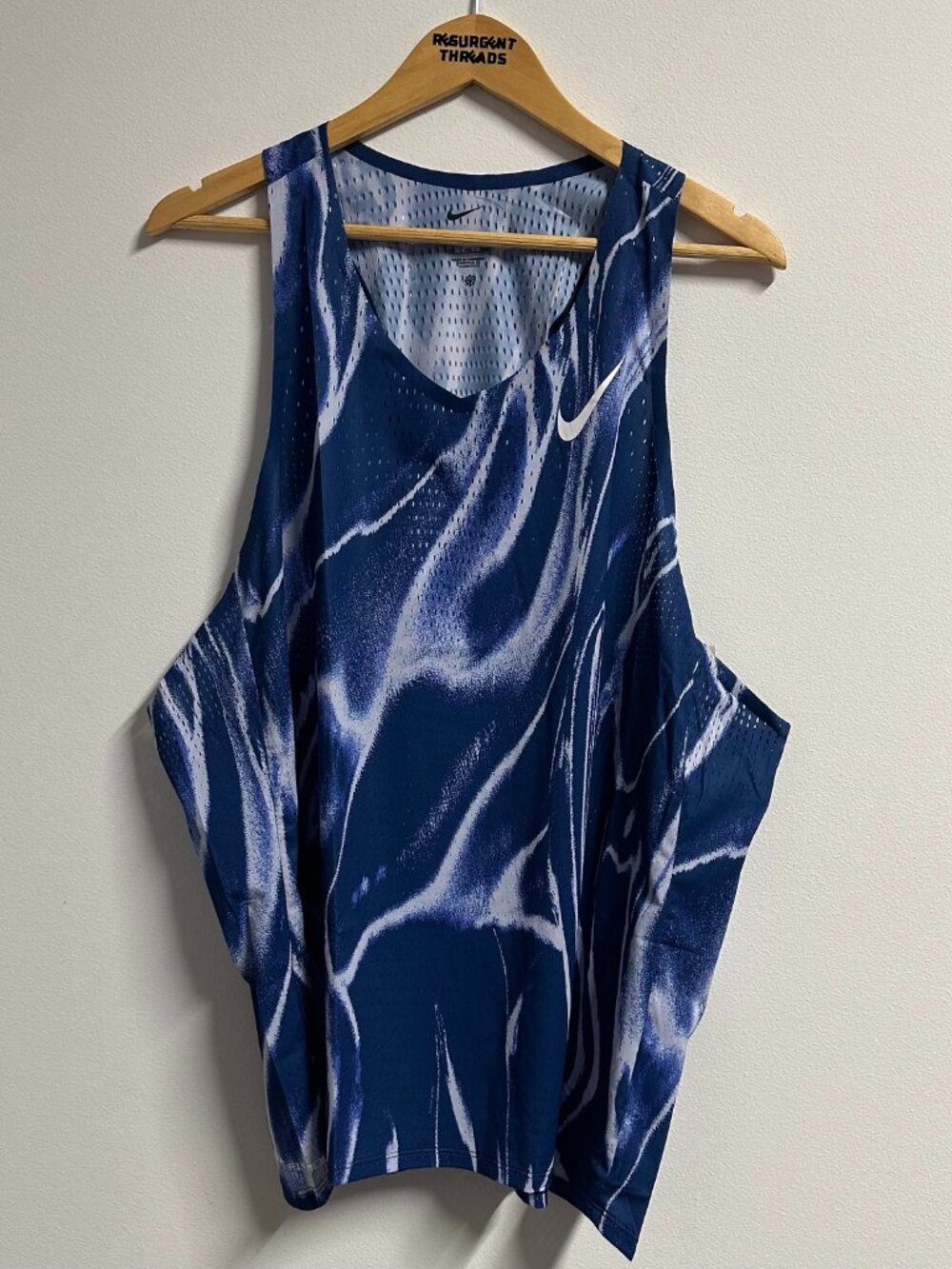 Nike Dri-Fit ADV AeroSwift running Singlet Tank Blue Men's 2XL HV2643-492 NWT